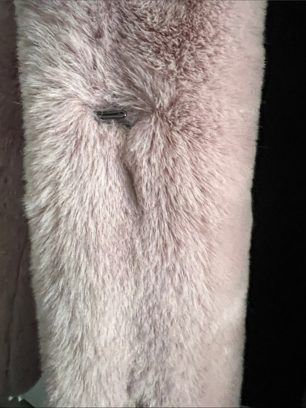 Apparis Plush Faux Fur Teddy Jacket in Dusty Rose - Picture 5 of 5